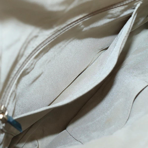 CHANEL Matelasse Shoulder Bag Wool Gray Gold CC Auth 127587V