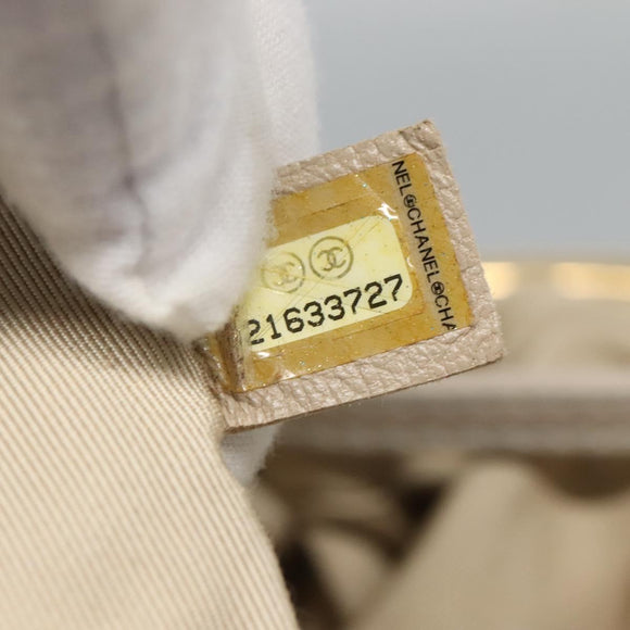 CHANEL Matelasse Shoulder Bag Wool Gray Gold CC Auth 127587V