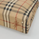 Burberrys Nova Check Shoulder Bag PVC Beige Gold Auth 127599-10