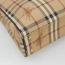 Burberrys Nova Check Shoulder Bag PVC Beige Gold Auth 127599-13