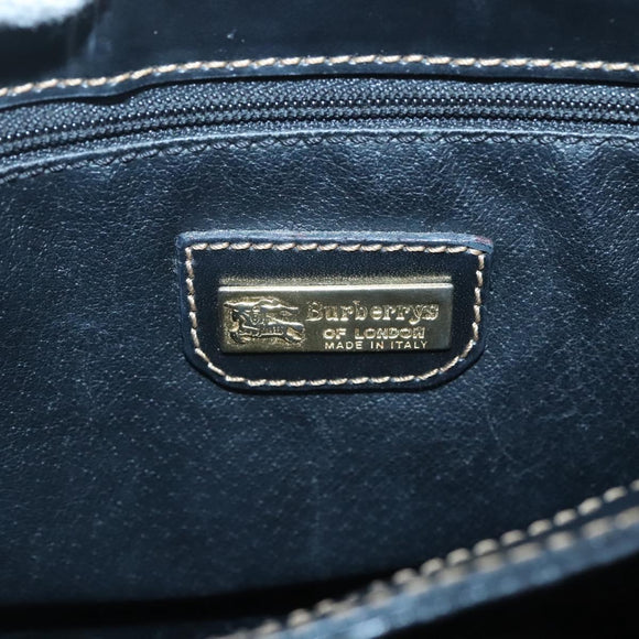 Burberrys Nova Check Shoulder Bag PVC Beige Gold Auth 127599