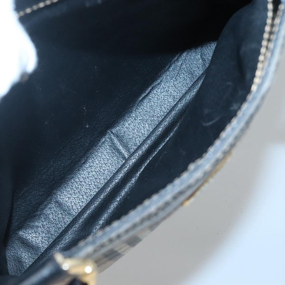 Burberrys Nova Check Shoulder Bag PVC Beige Gold Auth 127599