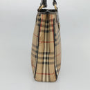 Burberrys Nova Check Shoulder Bag PVC Beige Gold Auth 127599-4