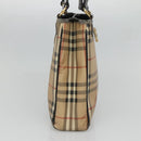 Burberrys Nova Check Shoulder Bag PVC Beige Gold Auth 127599-4