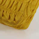 PRADA Accessory Pouch Nylon Yellow Silver Auth 127600V-16