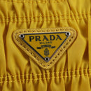 PRADA Accessory Pouch Nylon Yellow Silver Auth 127600V-17