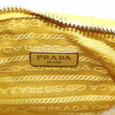 PRADA Accessory Pouch Nylon Yellow Silver Auth 127600V-19