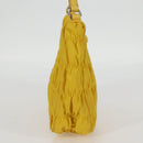 PRADA Accessory Pouch Nylon Yellow Silver Auth 127600V-3