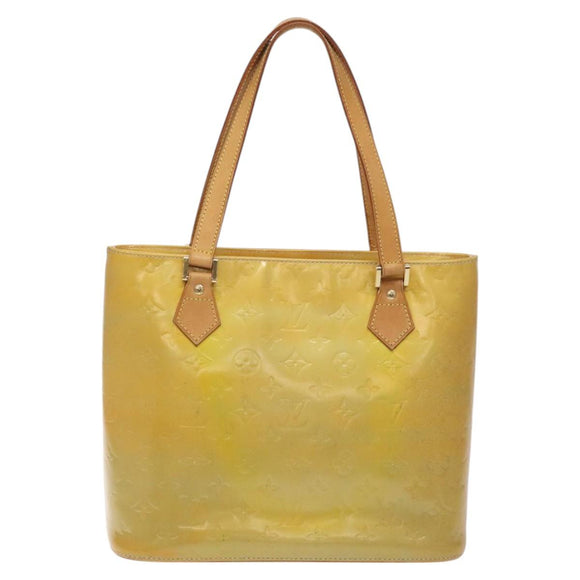 LOUIS VUITTON Monogram Vernis Houston Hand Bag Gris M91053 LV Auth 127603