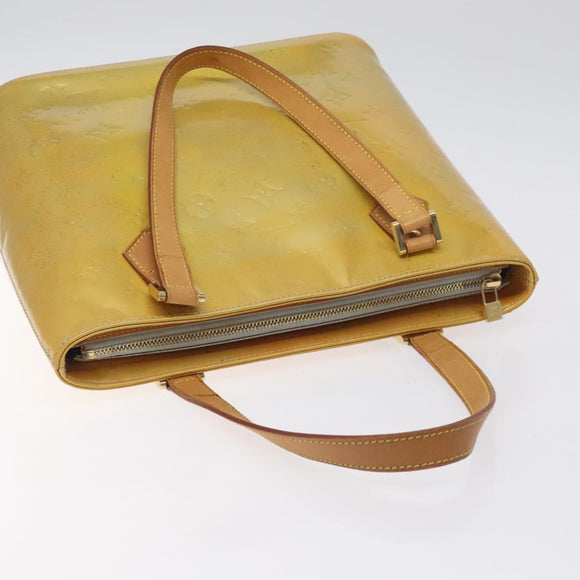 LOUIS VUITTON Monogram Vernis Houston Hand Bag Gris M91053 LV Auth 127603