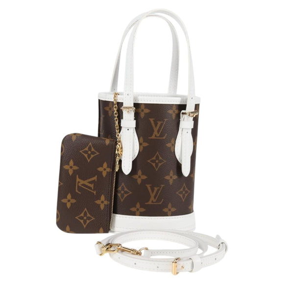 LOUIS VUITTON Monogram Nano Bucket Shoulder Bag M81489 LV Auth 127605SM