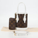 LOUIS VUITTON Monogram Nano Bucket Shoulder Bag M81489 LV Auth 127605M-12