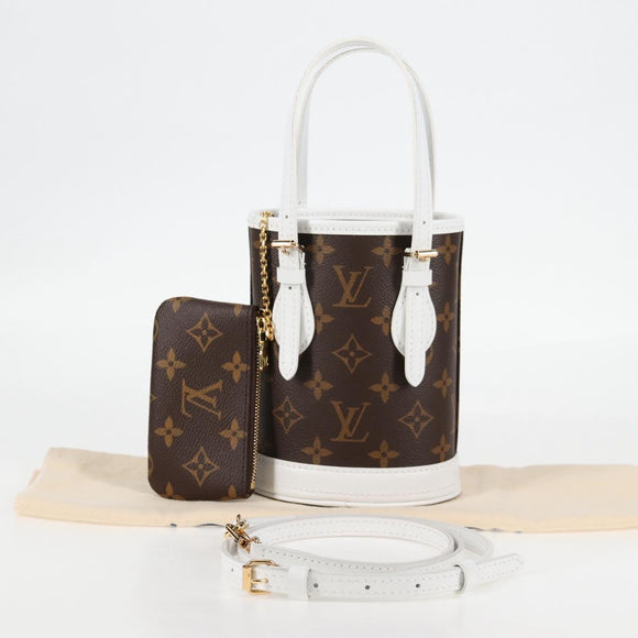 LOUIS VUITTON Monogram Nano Bucket Shoulder Bag M81489 LV Auth 127605M