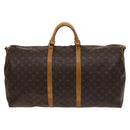 LOUIS VUITTON Monogram Keepall Bandouliere 60 Boston Bag M41412 LV Auth 127610-13