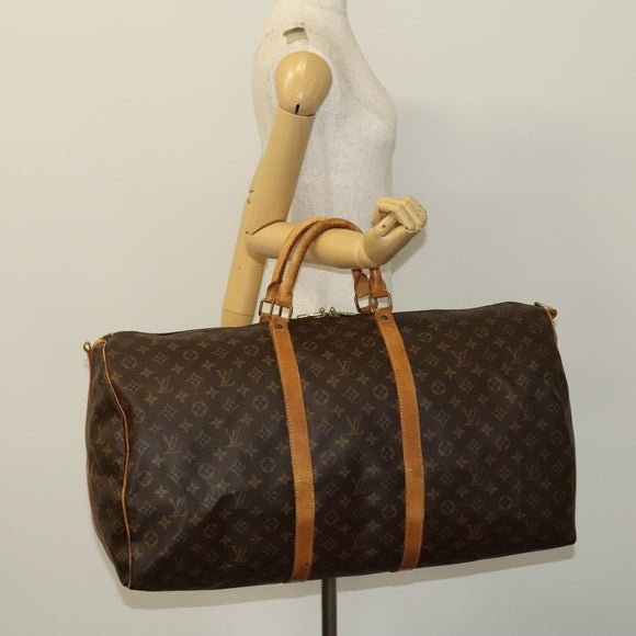 LOUIS VUITTON Monogram Keepall Bandouliere 60 Boston Bag M41412 LV Auth 127610
