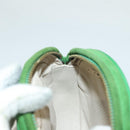 CHANEL Matelasse Chain Hand Bag Suede 2way Green Gold CC Auth 127613-20