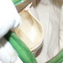 CHANEL Matelasse Chain Hand Bag Suede 2way Green Gold CC Auth 127613-20