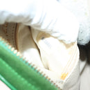 CHANEL Matelasse Chain Hand Bag Suede 2way Green Gold CC Auth 127613-21