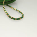 CHANEL Matelasse Chain Hand Bag Suede 2way Green Gold CC Auth 127613-7