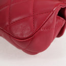 CHANEL Matelasse Chain Shoulder Bag Lamb Skin Pink Gold CC Auth 127614SM-14