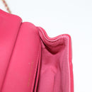CHANEL Matelasse Chain Shoulder Bag Lamb Skin Pink Gold CC Auth 127614SM-20