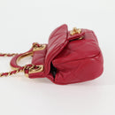 CHANEL Matelasse Chain Shoulder Bag Lamb Skin Pink Gold CC Auth 127614SM-4