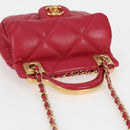 CHANEL Matelasse Chain Shoulder Bag Lamb Skin Pink Gold CC Auth 127614SM-6