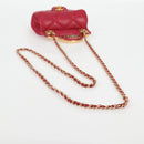 CHANEL Matelasse Chain Shoulder Bag Lamb Skin Pink Gold CC Auth 127614SM-7