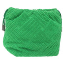 BOTTEGA VENETA Pouch pile Green Auth 127622-1