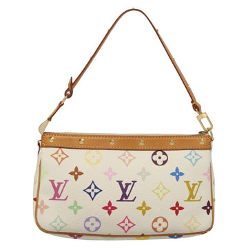 LOUIS VUITTON Multicolor Pochette Accessoires Pouch White M92649 LV Auth 127635V - 0