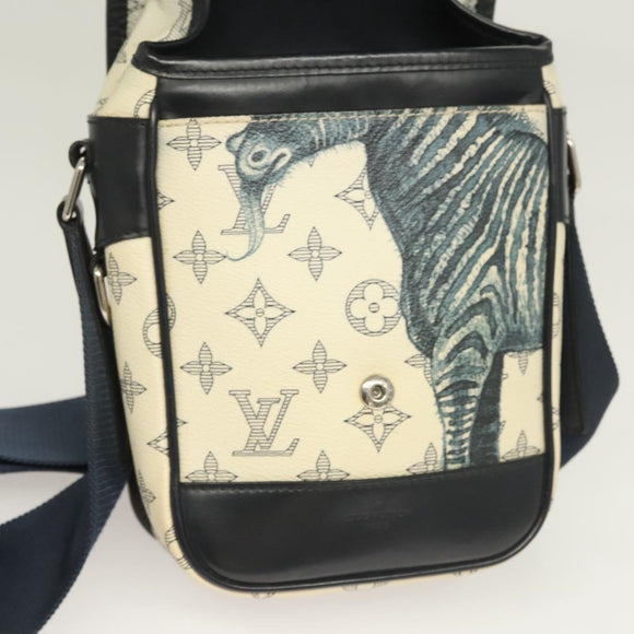 LOUIS VUITTON Monogram Savanna Messenger BB Shoulder Bag Navy M54247 Auth 127639