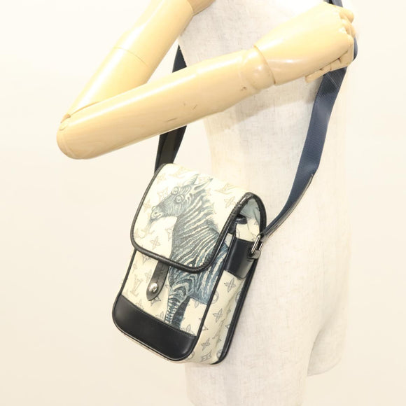 LOUIS VUITTON Monogram Savanna Messenger BB Shoulder Bag Navy M54247 Auth 127639