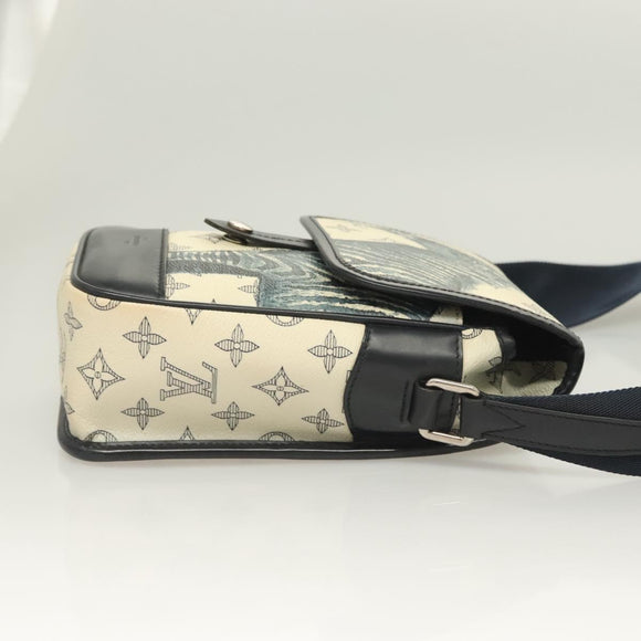 LOUIS VUITTON Monogram Savanna Messenger BB Shoulder Bag Navy M54247 Auth 127639