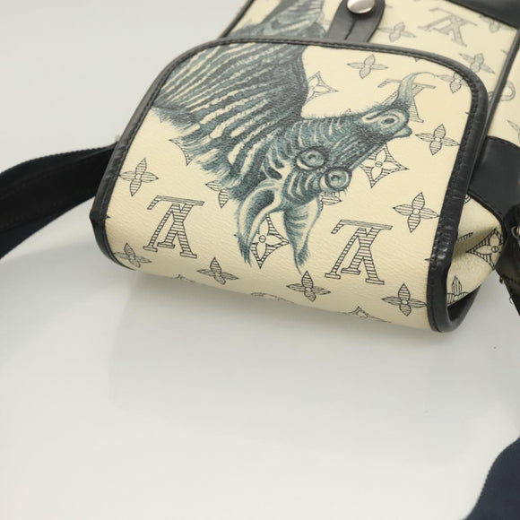 LOUIS VUITTON Monogram Savanna Messenger BB Shoulder Bag Navy M54247 Auth 127639