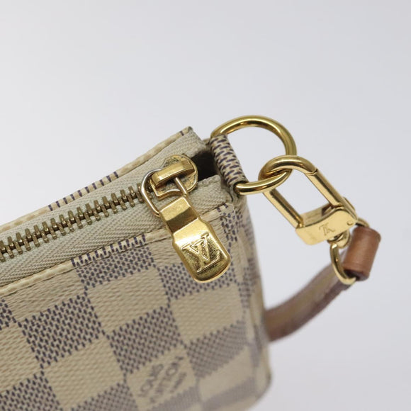 LOUIS VUITTON Damier Azur Pochette Accessoires Pouch N51986 LV Auth 127641