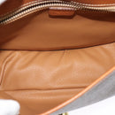 CELINE Macadam Canvas Shoulder Bag PVC Brown Gold Auth 127643-11
