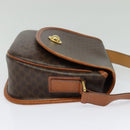 CELINE Macadam Canvas Shoulder Bag PVC Brown Gold Auth 127643-4