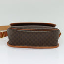 CELINE Macadam Canvas Shoulder Bag PVC Brown Gold Auth 127643-5