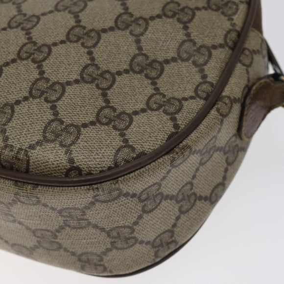 GUCCI GG Supreme Web Sherry Line Bag PVC Beige Brown 89 01 034 Auth 127646