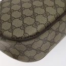 GUCCI GG Supreme Web Sherry Line Bag PVC Beige Brown 89 01 034 Auth 127646-16