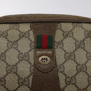 GUCCI GG Supreme Web Sherry Line Bag PVC Beige Brown 89 01 034 Auth 127646-17