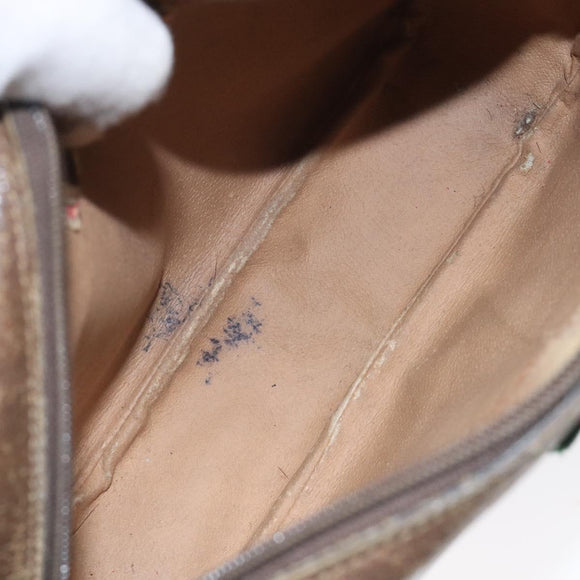 GUCCI GG Supreme Web Sherry Line Bag PVC Beige Brown 89 01 034 Auth 127646