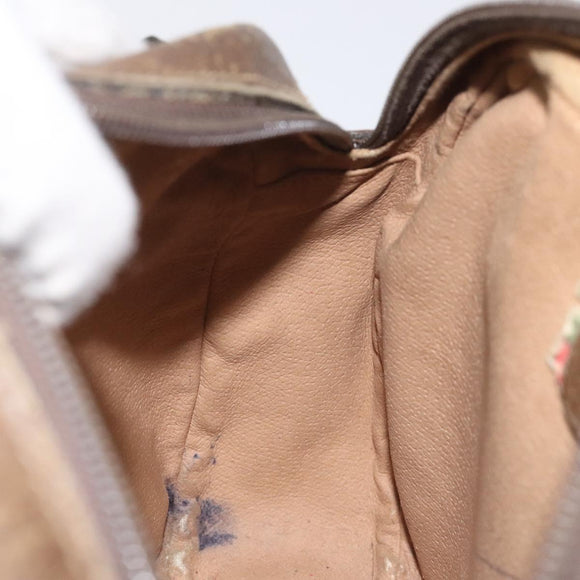 GUCCI GG Supreme Web Sherry Line Bag PVC Beige Brown 89 01 034 Auth 127646