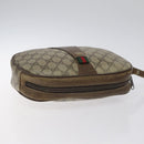GUCCI GG Supreme Web Sherry Line Bag PVC Beige Brown 89 01 034 Auth 127646-5