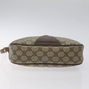 GUCCI GG Supreme Web Sherry Line Bag PVC Beige Brown 89 01 034 Auth 127646-6
