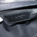 BVLGARI Shoulder Bag Leather Black Gold Auth 127655-16