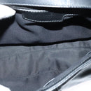 BVLGARI Shoulder Bag Leather Black Gold Auth 127655-17