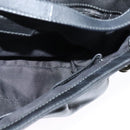 BVLGARI Shoulder Bag Leather Black Gold Auth 127655-18