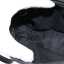 BVLGARI Shoulder Bag Leather Black Gold Auth 127655-19