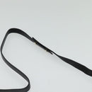 BVLGARI Shoulder Bag Leather Black Gold Auth 127655-8